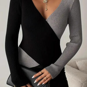 Patchwork Stripe Pullover Sweater
