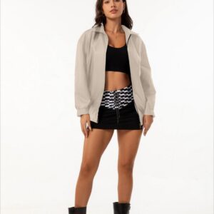Oversized Lapel Leather Jacket