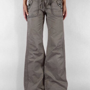 Edgy Slim Tie Strap Patchwork Jeans