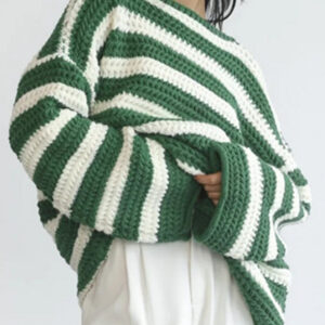 Striped Knit Casual Loose Sweater